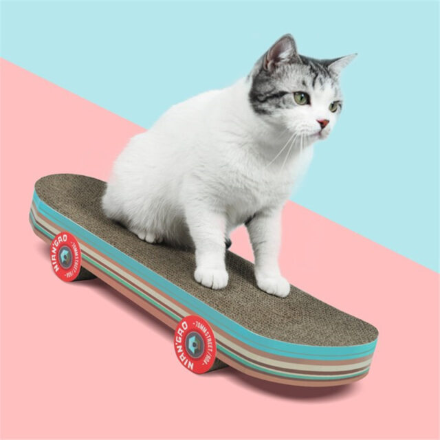 Rice Cake Skateboard Cat Scratching Board Corrugated Small Cat Supplies Cat Toys - Image 5