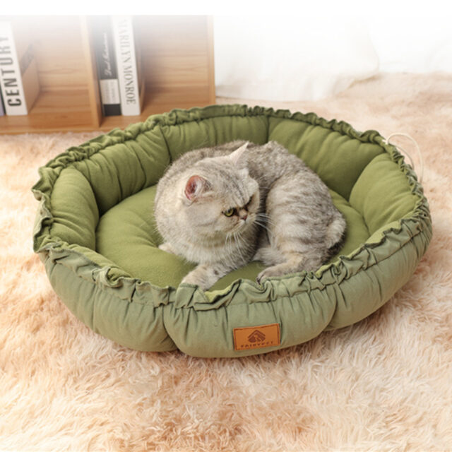 Cat Beds For Indoor Cats Cute Cat Beds With Versatile Dual-Use Design, Reversible Donut Pet Bed For Puppy And Kitten - Image 6