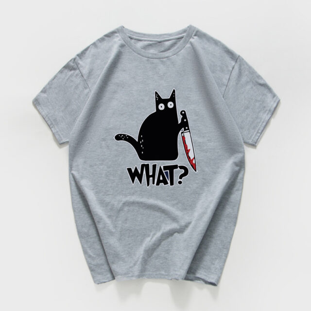 Cat knives print T-shirt - Image 5