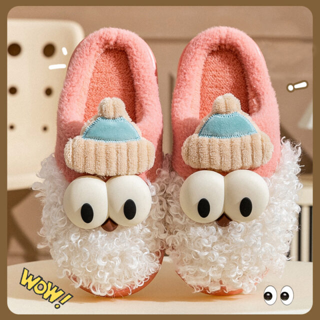 Cartoon Bearded Santa Claus Slippers Home Warm Non-slip Plush   Cotton Shoes Christmas Couple Floor Bedroom Slipper Women Men - Image 8