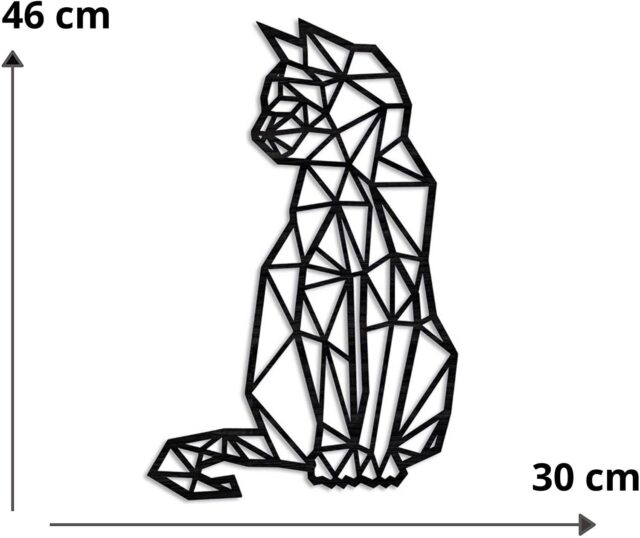Carved Metal Wall Art Cat Interior Home Decor Crafts - Image 5
