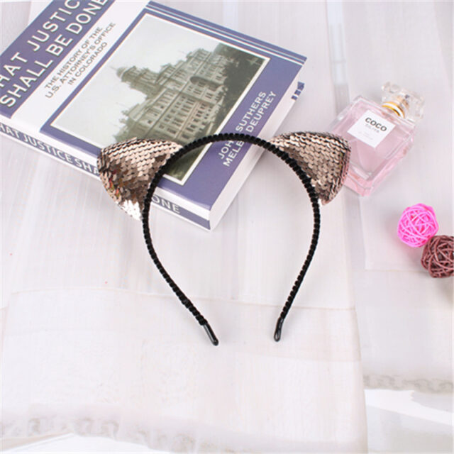 Fashion Hair Accessories Sequined Cat Ear Headband Children's Hair Accessories - Image 5