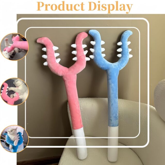 Plush Cat Wand Toy Catch The Naughty Cat Wand Pet Toys Interactive Cat Toy Chikawa Cat Toy Wand Sanctioning Cat Stick Toy Cat Toys For Indoor Cats - Image 4