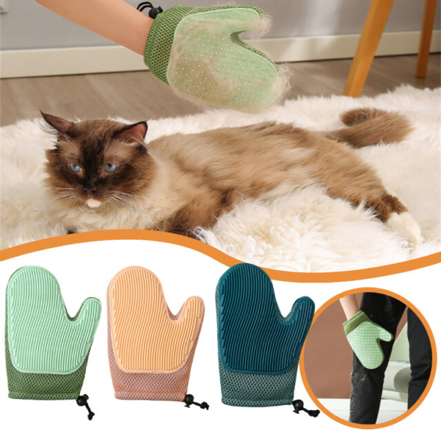 Cat Hair Glove Pet Fur Remover Glove Dog Grooming Glove Brush For Shedding Pet Hair Remover Mitt Cleaner Grooming Glove - Image 9