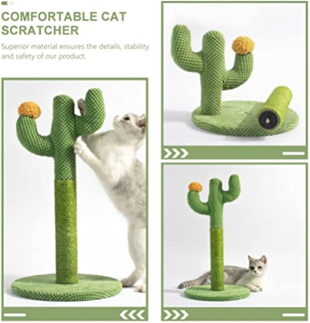 Cat Toy Scratching Board Cat Floor Scratching Nail Decorations Indoor Plants Accessories Cat Scratching Trees Plant Decorations Cats Claw Scratcher Scraper Lint Kitten Cat Supplies - Image 4