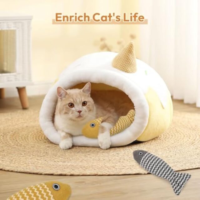 3 Pcs Catnip Toys Fish Cat Toys Self Play Cat Toys For Indoor Cats And Kitten Catnip Cat Toy Interactive Kitten Exercise Kicker Toys For Indoor Cats - Image 5