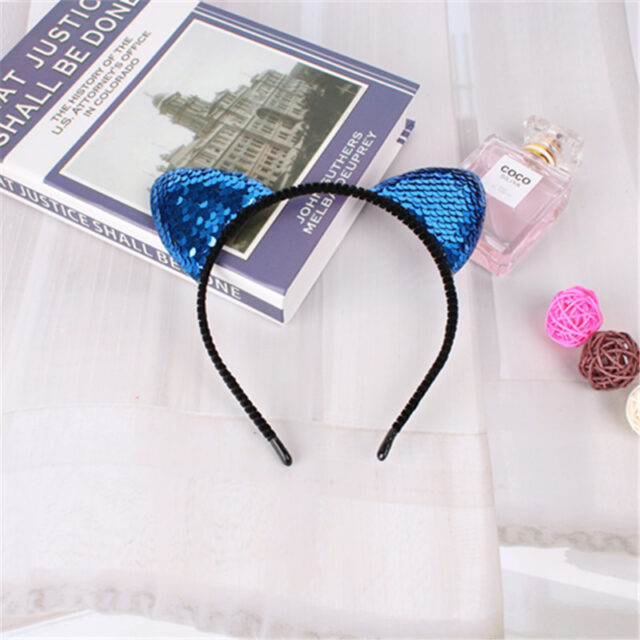 Fashion Hair Accessories Sequined Cat Ear Headband Children's Hair Accessories - Image 3