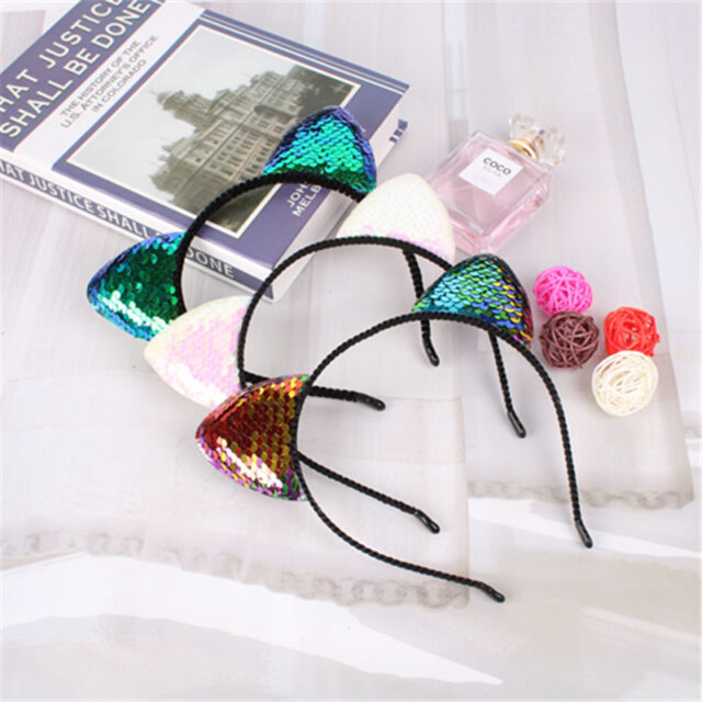 Fashion Hair Accessories Sequined Cat Ear Headband Children's Hair Accessories - Image 2