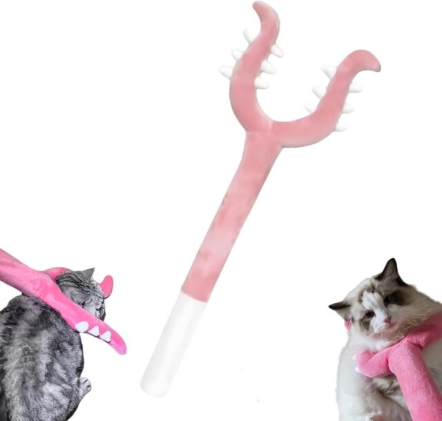 Plush Cat Wand Toy Catch The Naughty Cat Wand Pet Toys Interactive Cat Toy Chikawa Cat Toy Wand Sanctioning Cat Stick Toy Cat Toys For Indoor Cats - Image 2