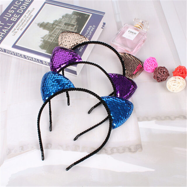 Fashion Hair Accessories Sequined Cat Ear Headband Children's Hair Accessories