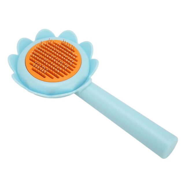 Cat Brush Dog Shedding Brush Flower Shape Stainless Steel Self Cleaning For Dog For Pet Supplies, Cat Grooming Brush, Self Cleaning Slicker Brushes For Dogs Cats Grooming Brush Tool