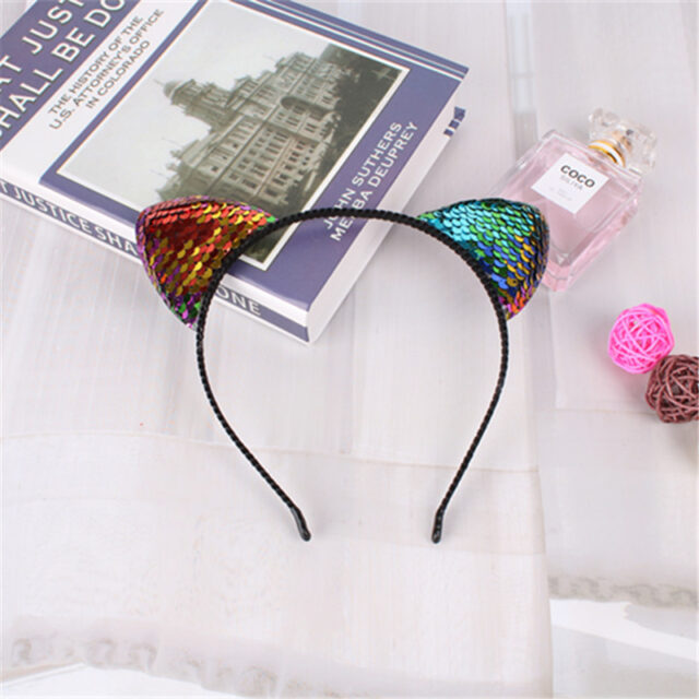 Fashion Hair Accessories Sequined Cat Ear Headband Children's Hair Accessories - Image 8