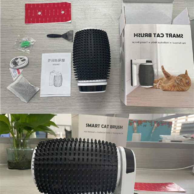 Automatic Cat Self Groomer Wall Corner Brushes Soft Cat Corner Scratcher Self Grooming - Image 7