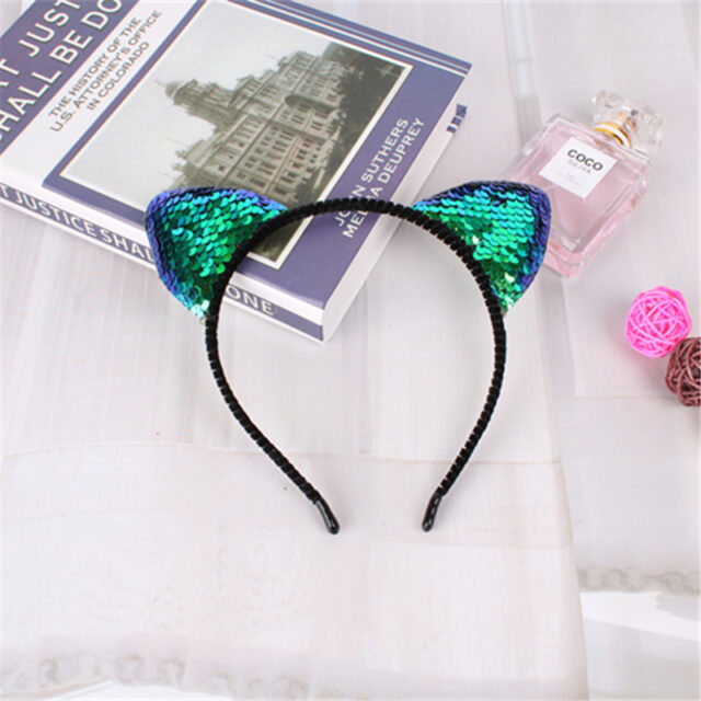 Fashion Hair Accessories Sequined Cat Ear Headband Children's Hair Accessories - Image 7