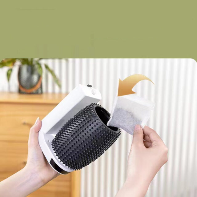 Automatic Cat Self Groomer Wall Corner Brushes Soft Cat Corner Scratcher Self Grooming - Image 4