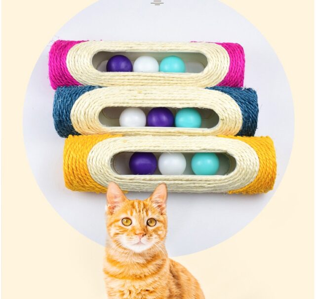 Long Sisal Drum Cat Toys Three - Image 4