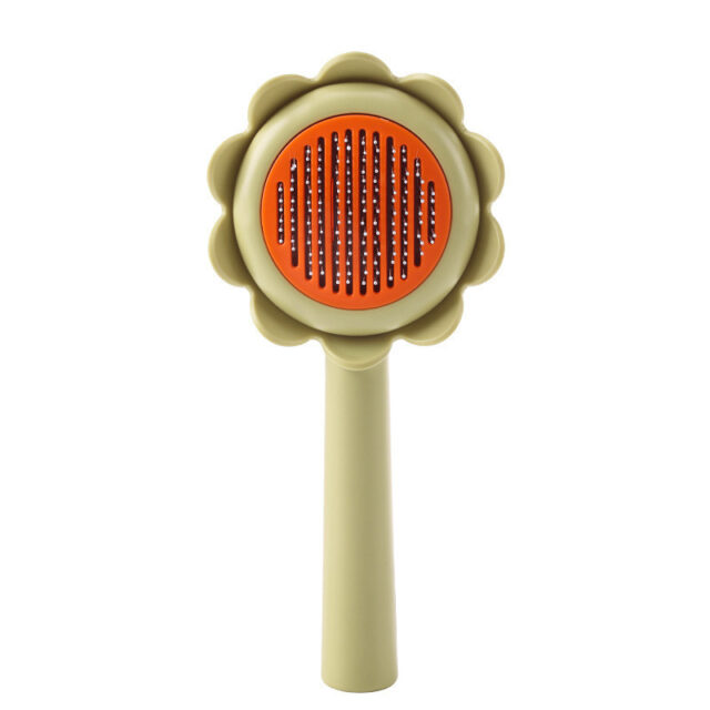 Cat Brush Dog Shedding Brush Flower Shape Stainless Steel Self Cleaning For Dog For Pet Supplies, Cat Grooming Brush, Self Cleaning Slicker Brushes For Dogs Cats Grooming Brush Tool - Image 10