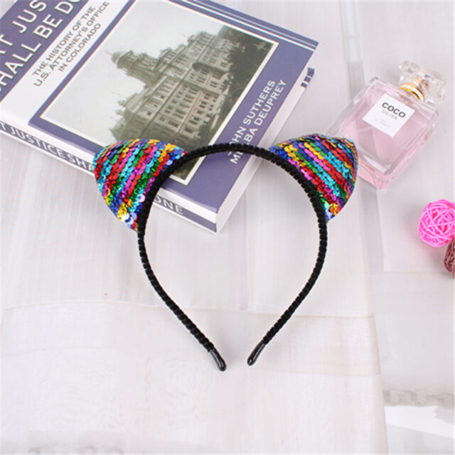 Fashion Hair Accessories Sequined Cat Ear Headband Children's Hair Accessories - Image 9